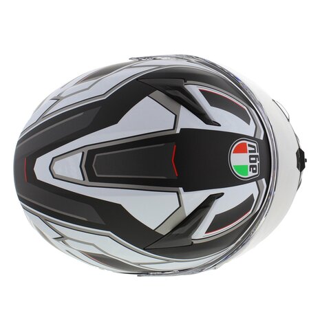 AGV K3 motorhelm Rivia mat zwart wit