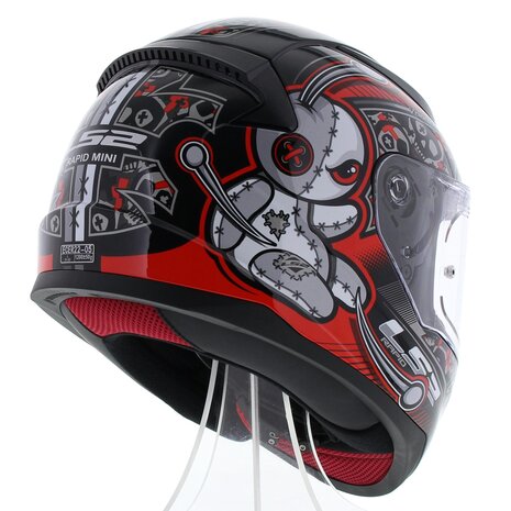 Kinderhelm LS2 FF353 Rapid mini Voodoo glans zwart rood