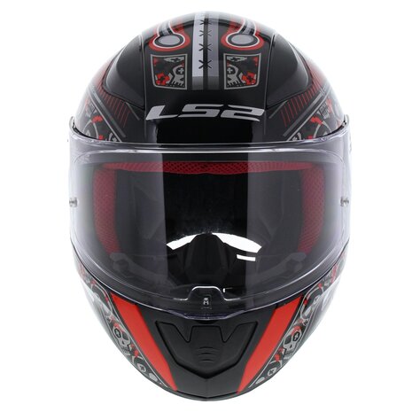 Kinderhelm LS2 FF353 Rapid mini Voodoo glans zwart rood