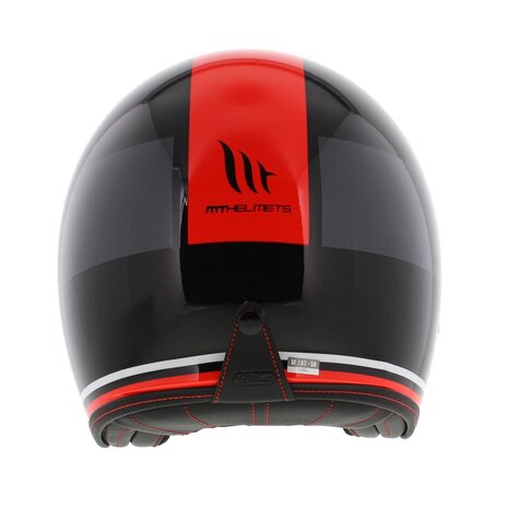 MT Jethelm Le Mans II SV S Tant glans zwart rood