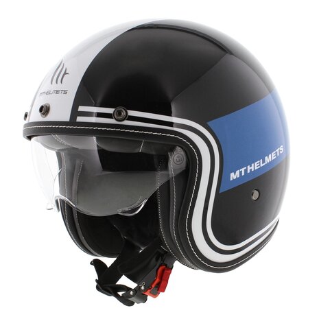 MT Jethelm Le Mans II SV S Tant glans zwart blauw