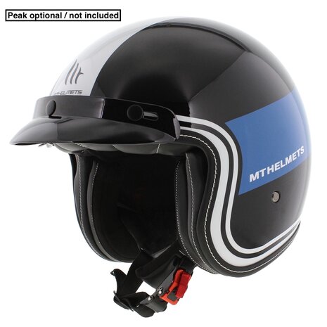 MT Jethelm Le Mans II SV S Tant glans zwart blauw