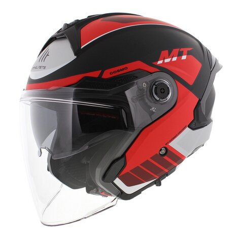 MT Jet Cosmo SV helm Cruiser mat zwart rood