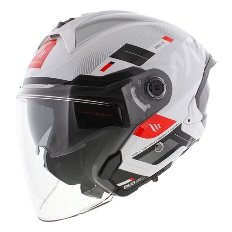 MT Jet Cosmo SV helm Silence glans wit grijs