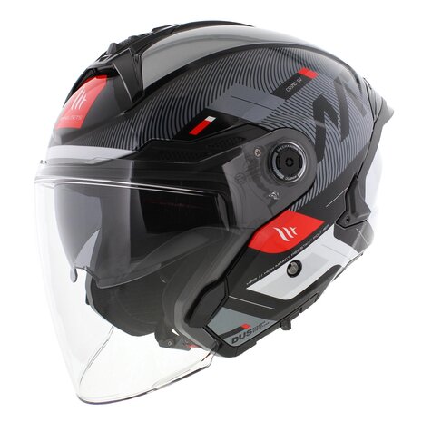 MT Jet Cosmo SV helm Silence glans zwart wit