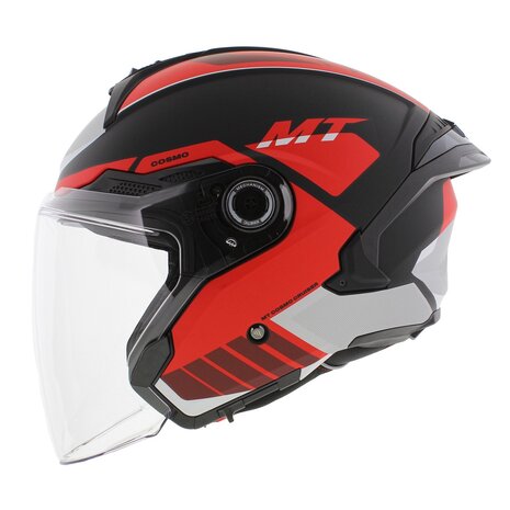 MT Jet Cosmo SV helm Cruiser mat zwart rood