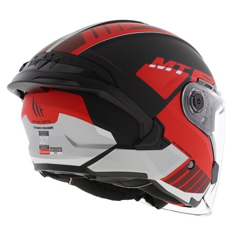 MT Jet Cosmo SV helm Cruiser mat zwart rood
