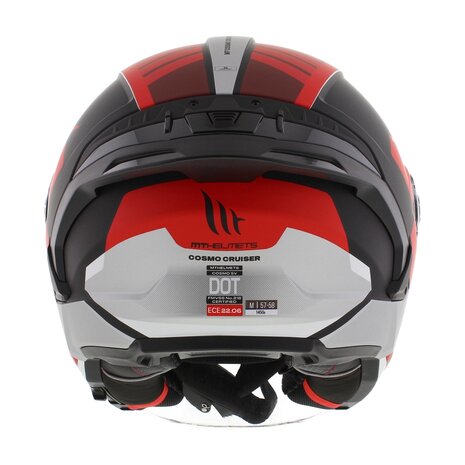 MT Jet Cosmo SV helm Cruiser mat zwart rood