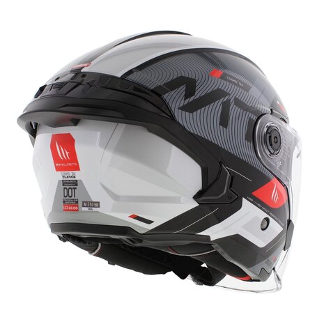 MT Jet Cosmo SV helm Silence glans zwart wit