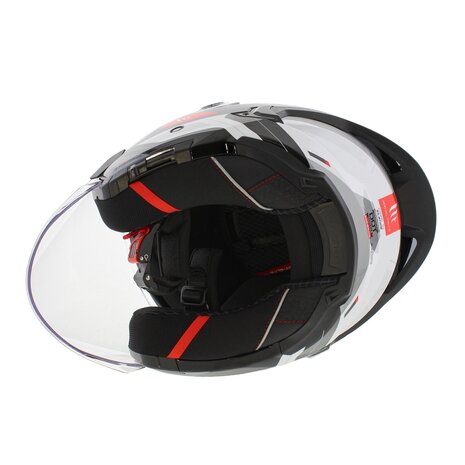 MT Jet Cosmo SV helm Silence glans zwart wit