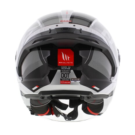 MT Jet Cosmo SV helm Silence glans wit grijs