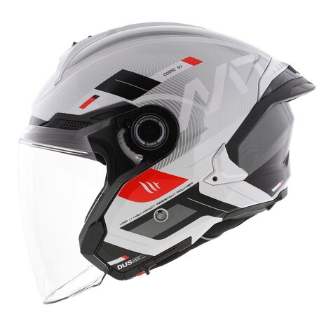 MT Jet Cosmo SV helm Silence glans wit grijs