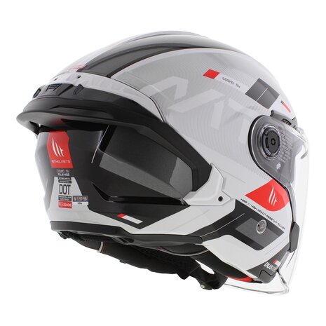 MT Jet Cosmo SV helm Silence glans wit grijs