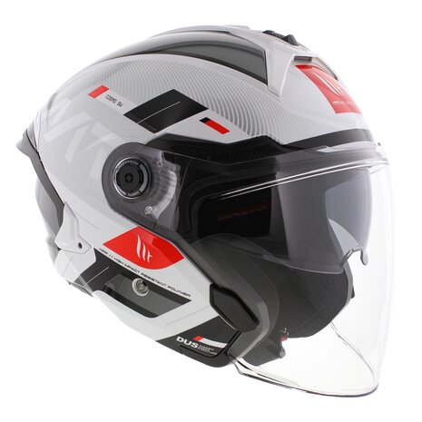 MT Jet Cosmo SV helm Silence glans wit grijs