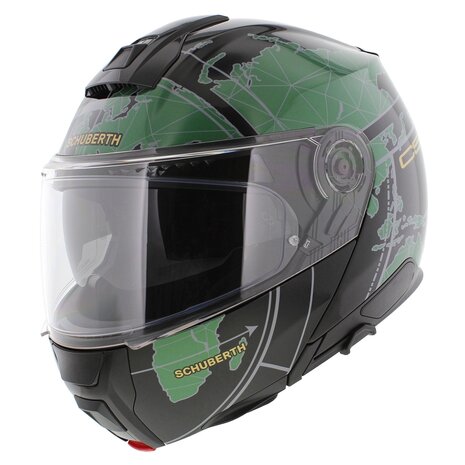 Schuberth C5 Systeemhelm Globe glans zwart groen