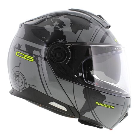 Schuberth C5 Systeemhelm Globe glans grijs zwart