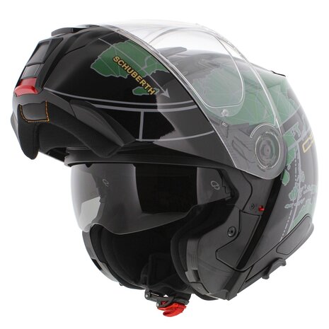 Schuberth C5 Systeemhelm Globe glans zwart groen