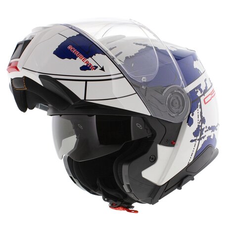 Schuberth C5 Systeemhelm Globe glans wit blauw