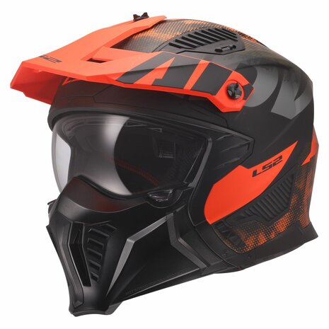 LS2 OF606 Drifter helm Gas grijs oranje