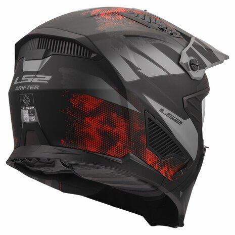 LS2 OF606 Drifter helm Gas grijs rood