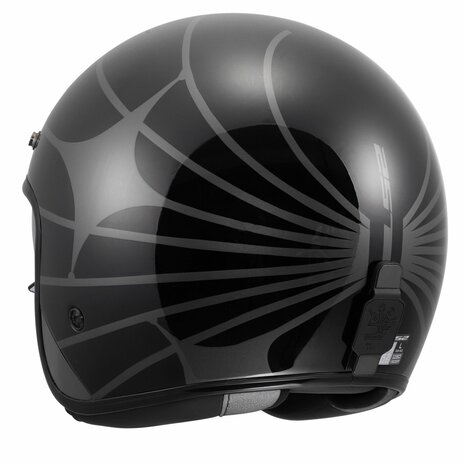 LS2 OF601 Bob II jet motorhelm Cosmic glans zwart grijs