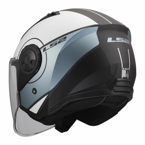 LS2 OF616 Airflow II jethelm Cover mat grijs blauw