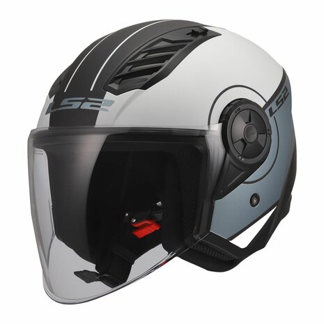 LS2 OF616 Airflow II jethelm Cover mat grijs blauw