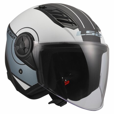 LS2 OF616 Airflow II jethelm Cover mat grijs blauw