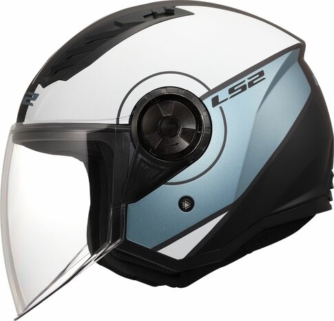 LS2 OF616 Airflow II jethelm Cover mat grijs blauw
