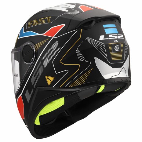 LS2 FF812 kinder integraal helm Zero mat grijs rood