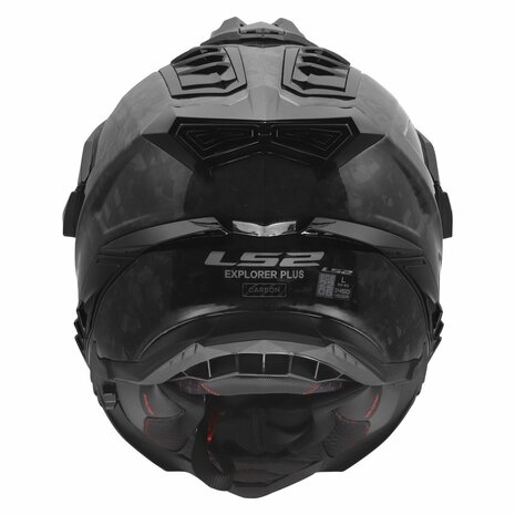 LS2 MX701 Explorer Forged Carbon Adventure helm glans carbon zwart