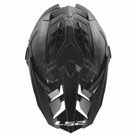 LS2 MX701 Explorer Forged Carbon Adventure helm glans carbon zwart