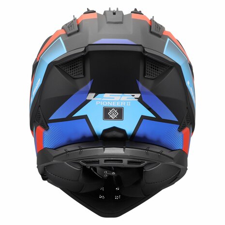 LS2 MX702 Pioneer II helm Block mat zwart rood blauw