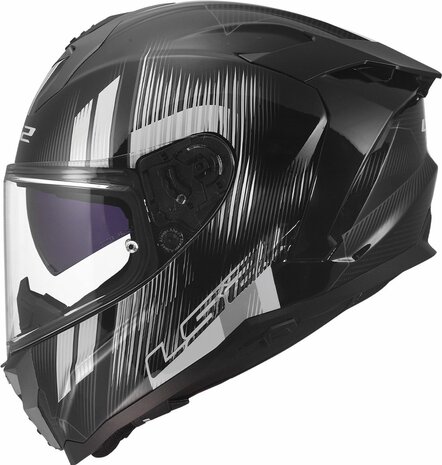 LS2 FF817 Challenger II helm Nitro glans zwart grijs