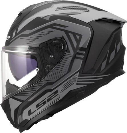 LS2 FF817 Challenger II helm Dravix mat zwart grijs