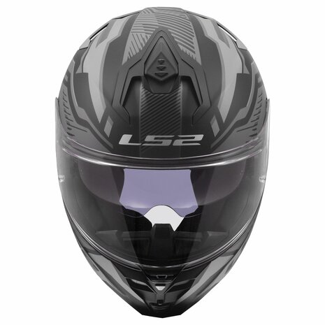 LS2 FF817 Challenger II helm Dravix mat zwart grijs