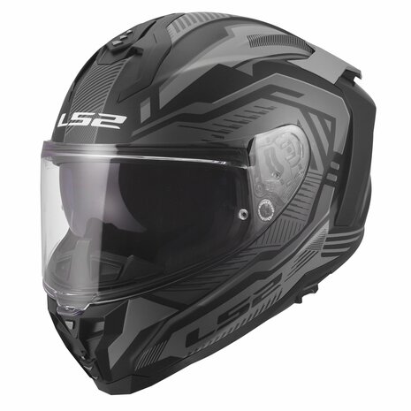 LS2 FF817 Challenger II helm Dravix mat zwart grijs