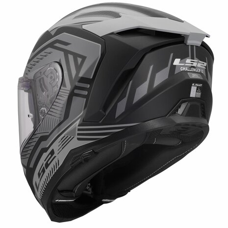 LS2 FF817 Challenger II helm Dravix mat zwart grijs