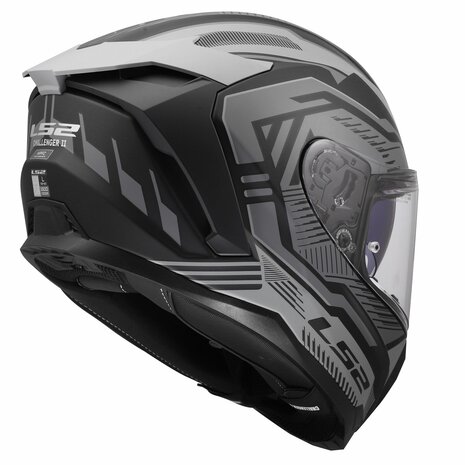 LS2 FF817 Challenger II helm Dravix mat zwart grijs