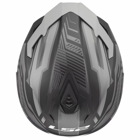 LS2 FF817 Challenger II helm Dravix mat zwart grijs