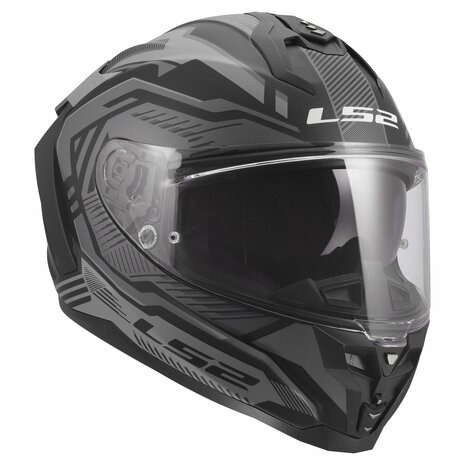 LS2 FF817 Challenger II helm Dravix mat zwart grijs