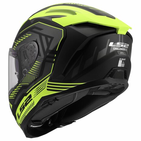 LS2 FF817 Challenger II helm Dravix mat zwart geel