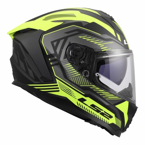 LS2 FF817 Challenger II helm Dravix mat zwart geel