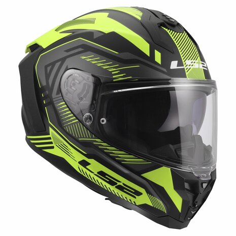 LS2 FF817 Challenger II helm Dravix mat zwart geel