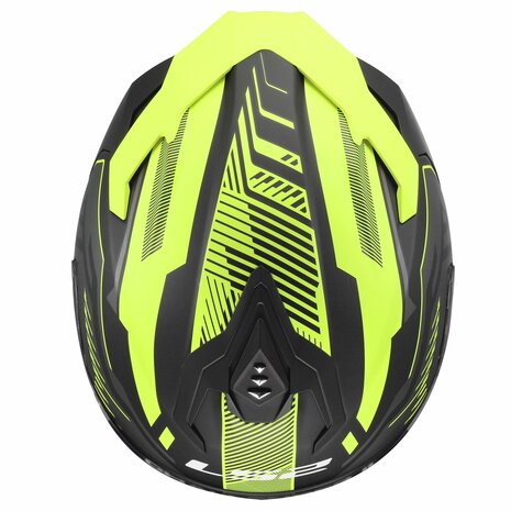 LS2 FF817 Challenger II helm Dravix mat zwart geel