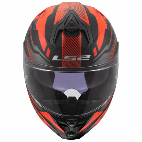 LS2 FF817 Challenger II helm Dravix mat zwart rood