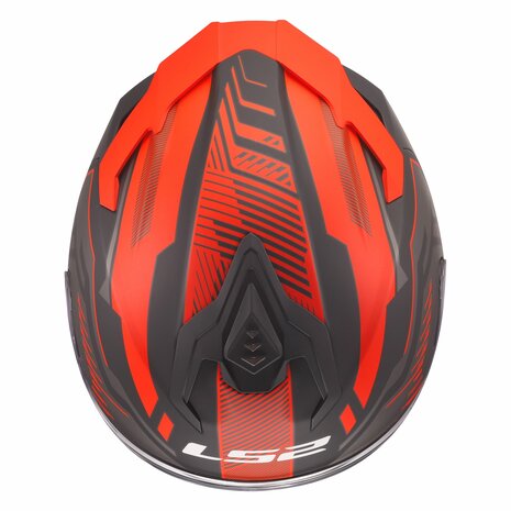 LS2 FF817 Challenger II helm Dravix mat zwart rood