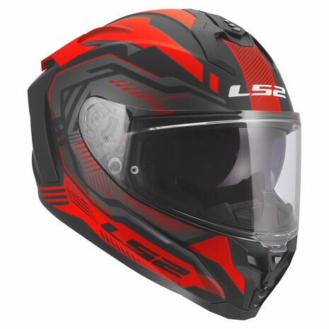 LS2 FF817 Challenger II helm Dravix mat zwart rood