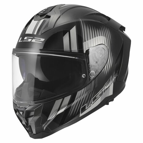 LS2 FF817 Challenger II helm Nitro glans zwart grijs