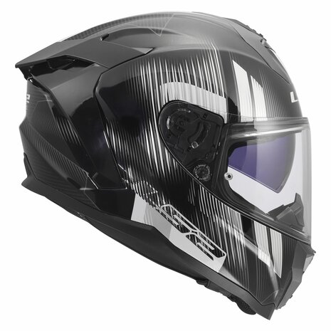 LS2 FF817 Challenger II helm Nitro glans zwart grijs